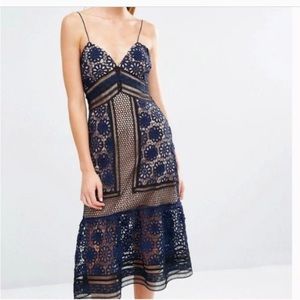 Self-portrait floral lace dress NWT